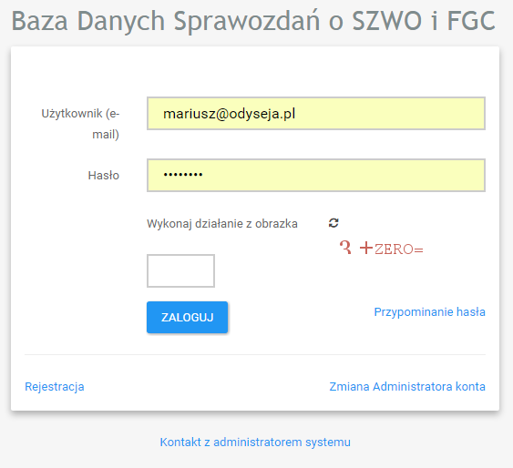 3 Logowanie i wylogowywanie Logowanie Logowanie odbywa się na stronie startowej systemu http://www.bds.ichp.pl.