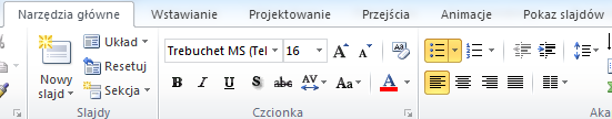 Używając klawisza Backspace usuwamy zawartość okna, ale samo okno pozostaje. 6. Po przygotowaniu slajdu tytułowego należy dodać kolejny.