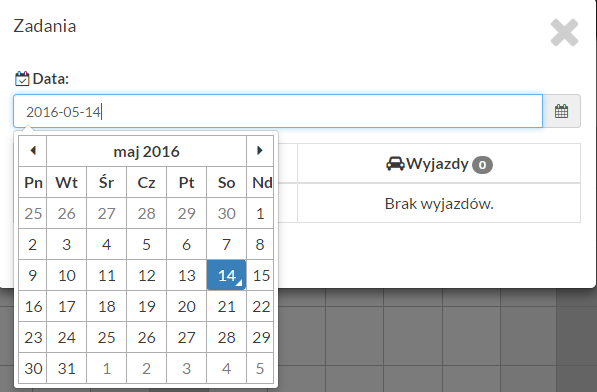 VII. Zadania (sprawdzenie przyjazdów oraz wyjazdów w wybranym terminie). 1.Zaloguj się do serwisu www.mobilnykalendarz.pl (opisane w rozdziale I podpunkt b) ). 2.