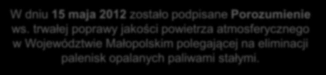 W dniu 15 maja 2012 zostało podpisane Porozumienie ws.