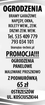 Twój Puls Tygodnia wtorek - 29 marca 2016 r. OG OSZENIA DROBNE 15 US UGI Cyklinowanie, solidnie +schody. Tel. 697 143 799 Twoja dyskretna po yczka. TEL.