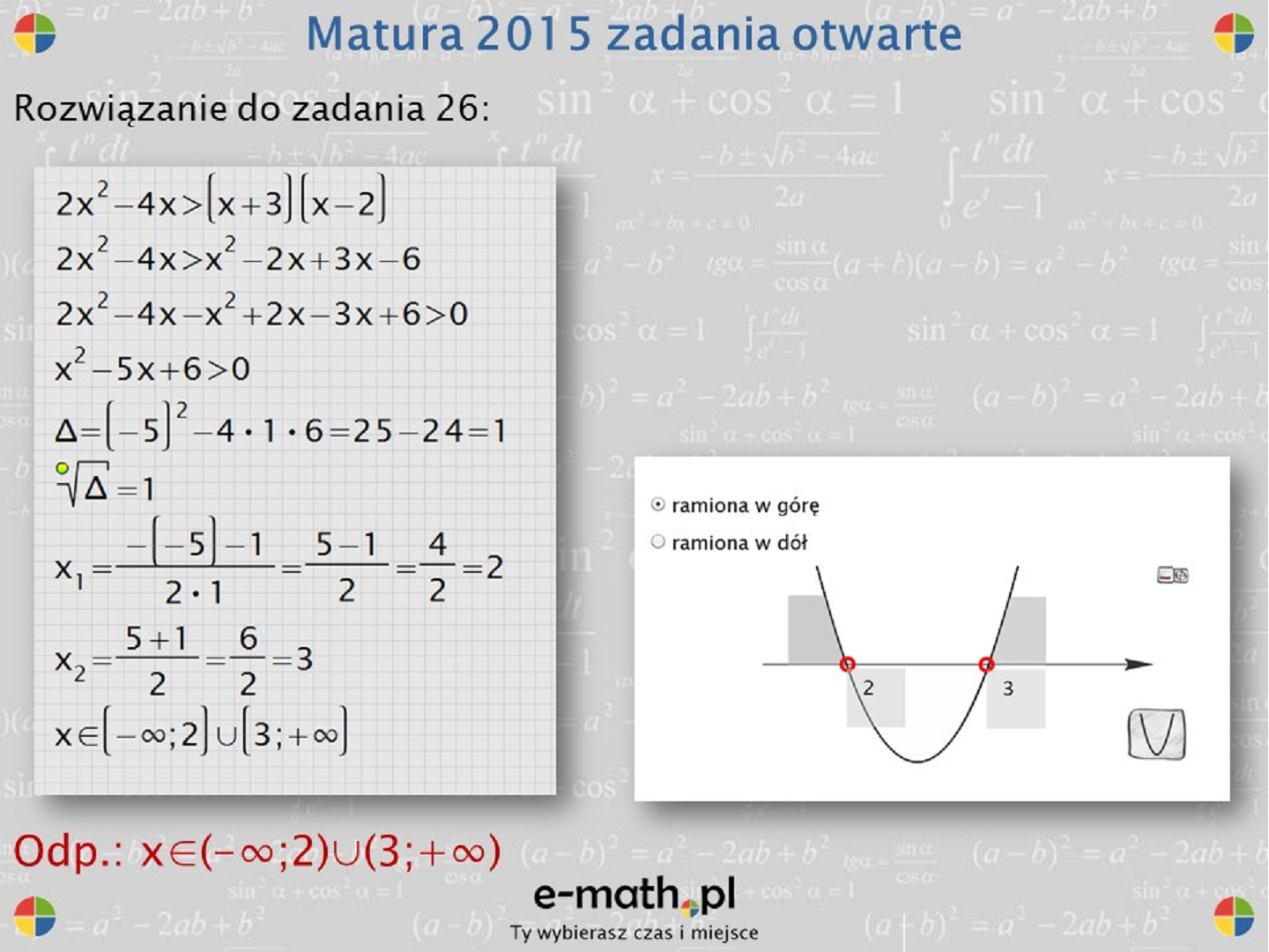 pobrano ze strony www.e-math.pl Zadanie 6.