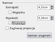 Zakładka Typ Dostanie się do opcji konfiguracyjnych wstawionej grafiki umożliwia dwukrotne kliknięcie LPM bezpośrednio na obrazku, lub kliknięcie PPM na obrazku i wybraniu polecenia Obraz, lub przez