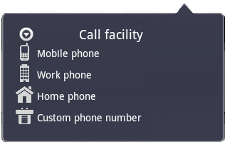 Aplikacja one-x Mobile Preferred for IP Office informacje Pasek statusu: Pasek statusu dostępny jest na wszystkich ekranach w interfejsie Avaya one-x Mobile.