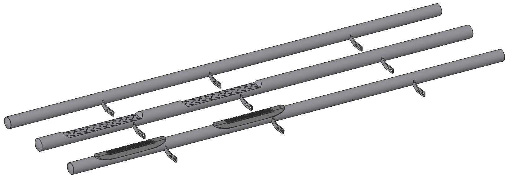 Wykaz elementów orurowania: Specification of full assembly: Cписок элементов тюнинга: Liste der Elemente: 1. - Rura progowa / Rura z wyżłobieniem / Rura z wyżłobieniem plastikowym (szt.