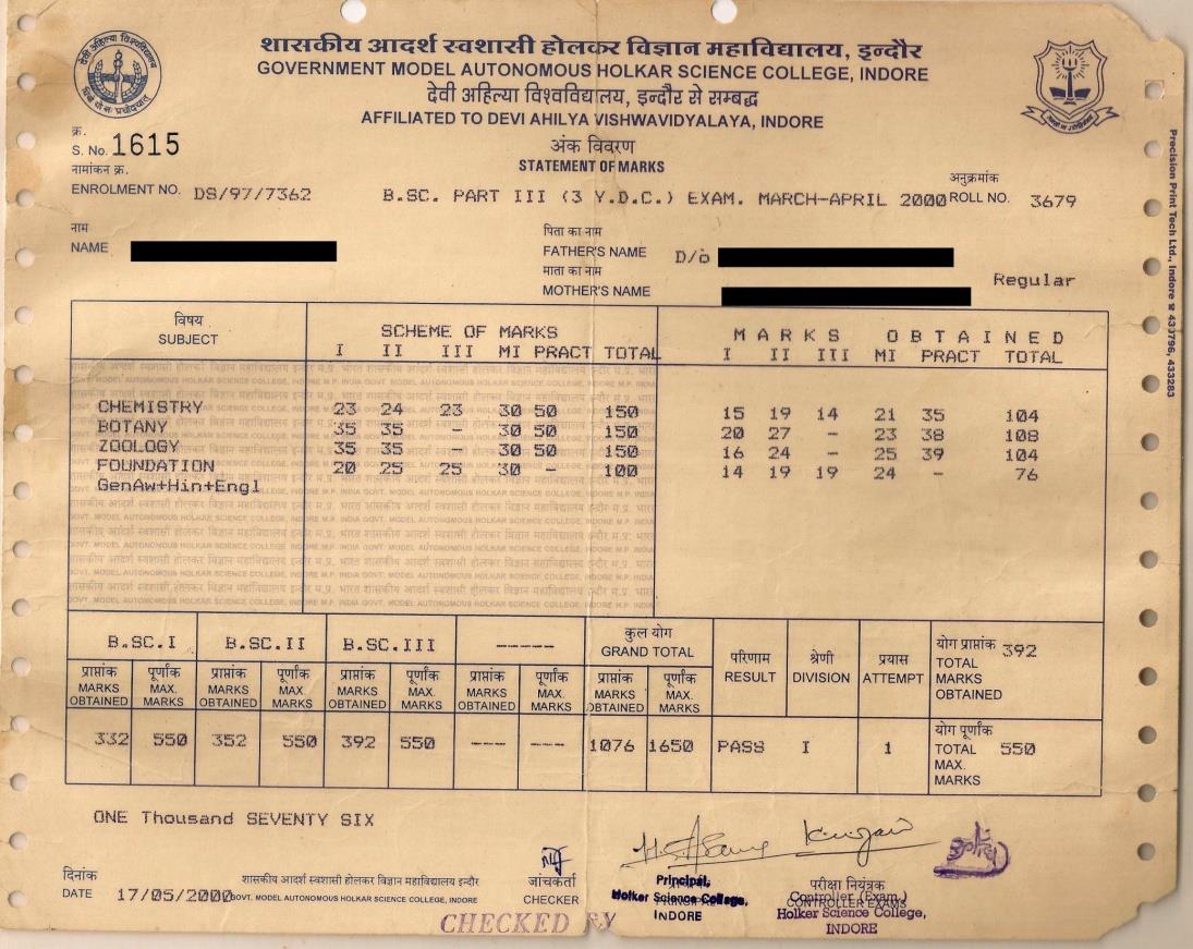 13 Pass Bachelor - transkrypt