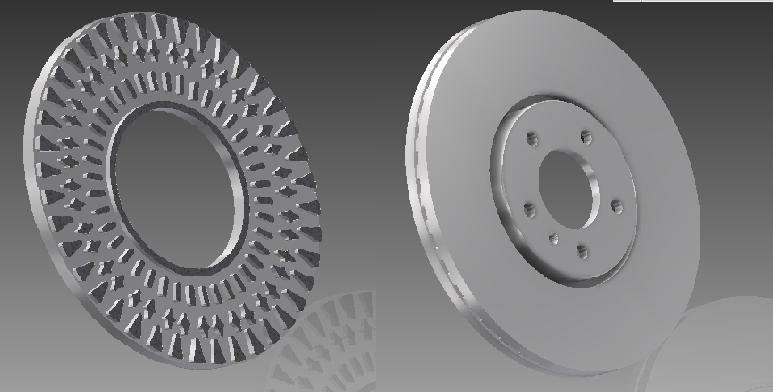 1.2 Opis modelu. Do analizy w programie Comsol wykorzystano moduł Heat Transfer który do analizy wykorzystuje równanie : Tarcza została zamodelowana w programie Autodesk Inventor 2012.