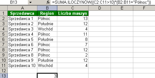 Trik 3 Wielowarunkowe zliczanie danych http://www.excelwpraktyce.pl/eletter_przyklady/eletter141/3_wielokolumnowe_zliczanie.