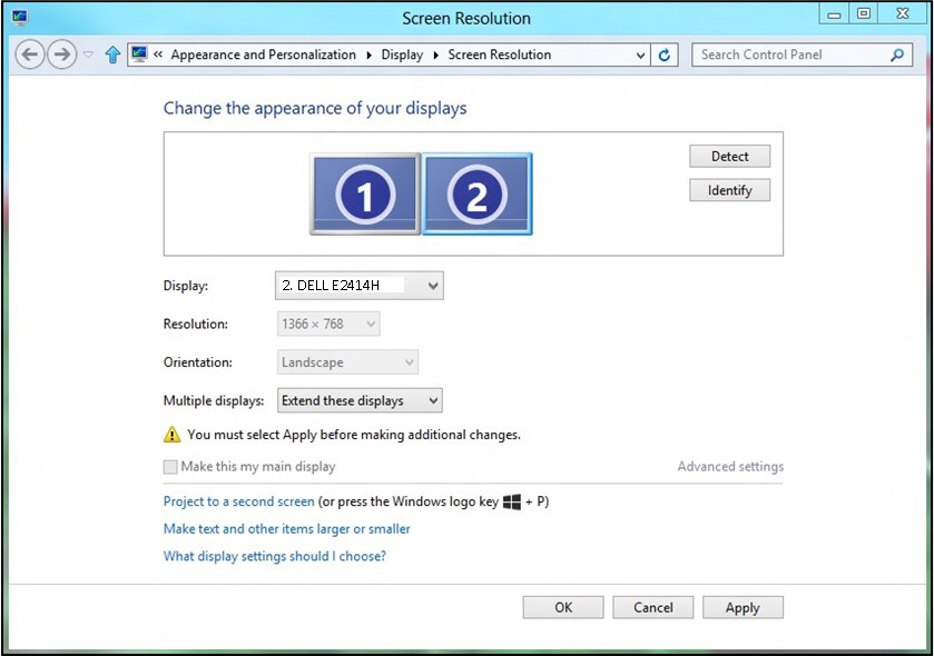 Windows 8 / Windows 8.1 Pokaż pulpit tylko na Opcja ta umożliwia wybór monitora, na którym będzie wyświetlana zawartość.