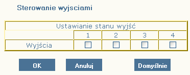 Wyjścia relay contact Możliwość obsługi: ANYMUX-CEN: 3 wyjścia, 1 z możliwością bezpośredniego sterowania przekaźnikiem SETEBOS: 4 wyjścia, 2 z