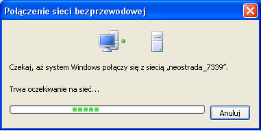 5. Wprowadź klucz sieciowy WEP W kolejnym oknie dialogowym wpisz klucz sieciowy WEP. Klucz można znaleźć na spodzie modemu livebox. Składa się z 26 znaków: cyfr oraz liter od A do F.