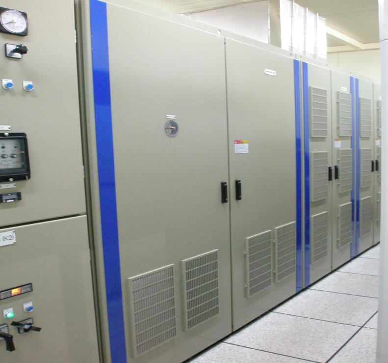 Aplikacja SSAWA GAZU KOKSOWICZEGO Silnik Moc 1 MW 6kV 1500rpm sinik AC EXp Falownik 1500KVA 6kV Zużycie energii przed zastosowaniem falownika: 650 000 KWh Zużycie energii po