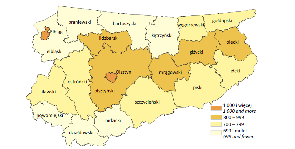 Na terenie województwa funkcjonują także szkoły policealne, których w roku szkolnym 2013/2014 było 97, a uczęszczało do nich 9 984 osób.