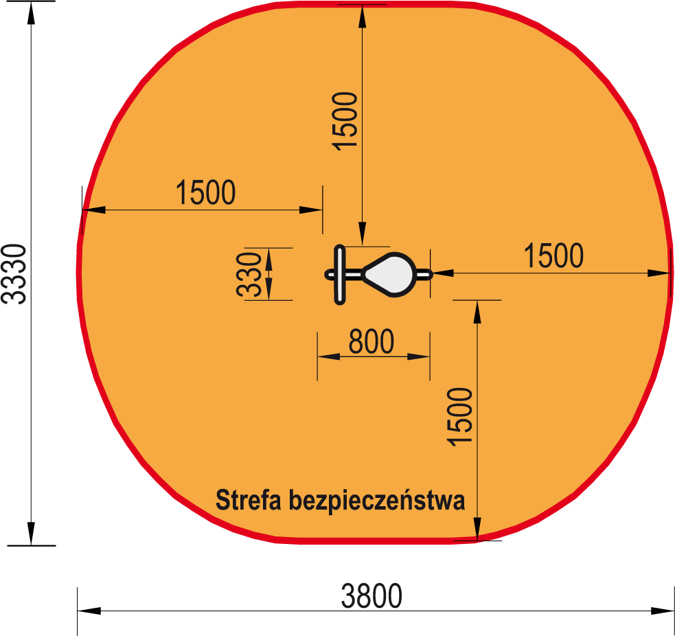 odpornej na warunki atmosferyczne płyty HDPE Sprężyna stalowa o długości L= 400 mm i średnicy 200 mm Wysokość: 62 cm, szerokość: