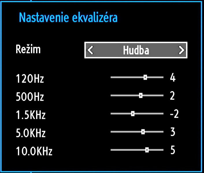 Priblíženie obrázka:nastavuje rozmer obrázka na Automatický,16:9, Titulok,14:9, 14:9 Priblíženie, 4:3, Panoramatický alebo Kino. Obnoviť: Obnoví nastavenia obrazu na predvolené výrobné nastavenia.