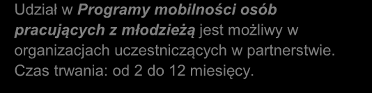 Działania związane z uczeniem się/nauczaniem/szkoleniami muszą mieć ścisły związek z zagadnieniami poruszanymi w projekcie i być uzasadnione konkretnymi potrzebami w kontekście realizacji projektu.