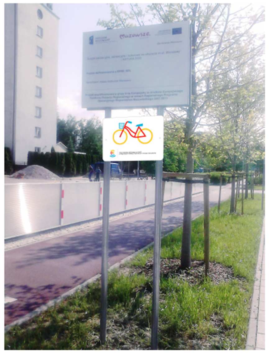 Symbol oznakowania tras rowerowych na nośnikach