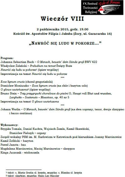 Od kilku już lat społeczność naszej szkoły wpisuje się w bogaty kalendarz Festiwalu Muzyki Liturgicznej Fide et Amore. W tegorocznej, dziewiątej już edycji, 2 października w kościele pw.