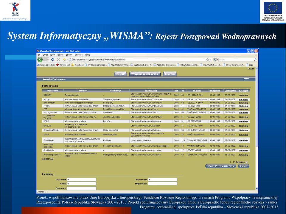 WISMA : Rejestr