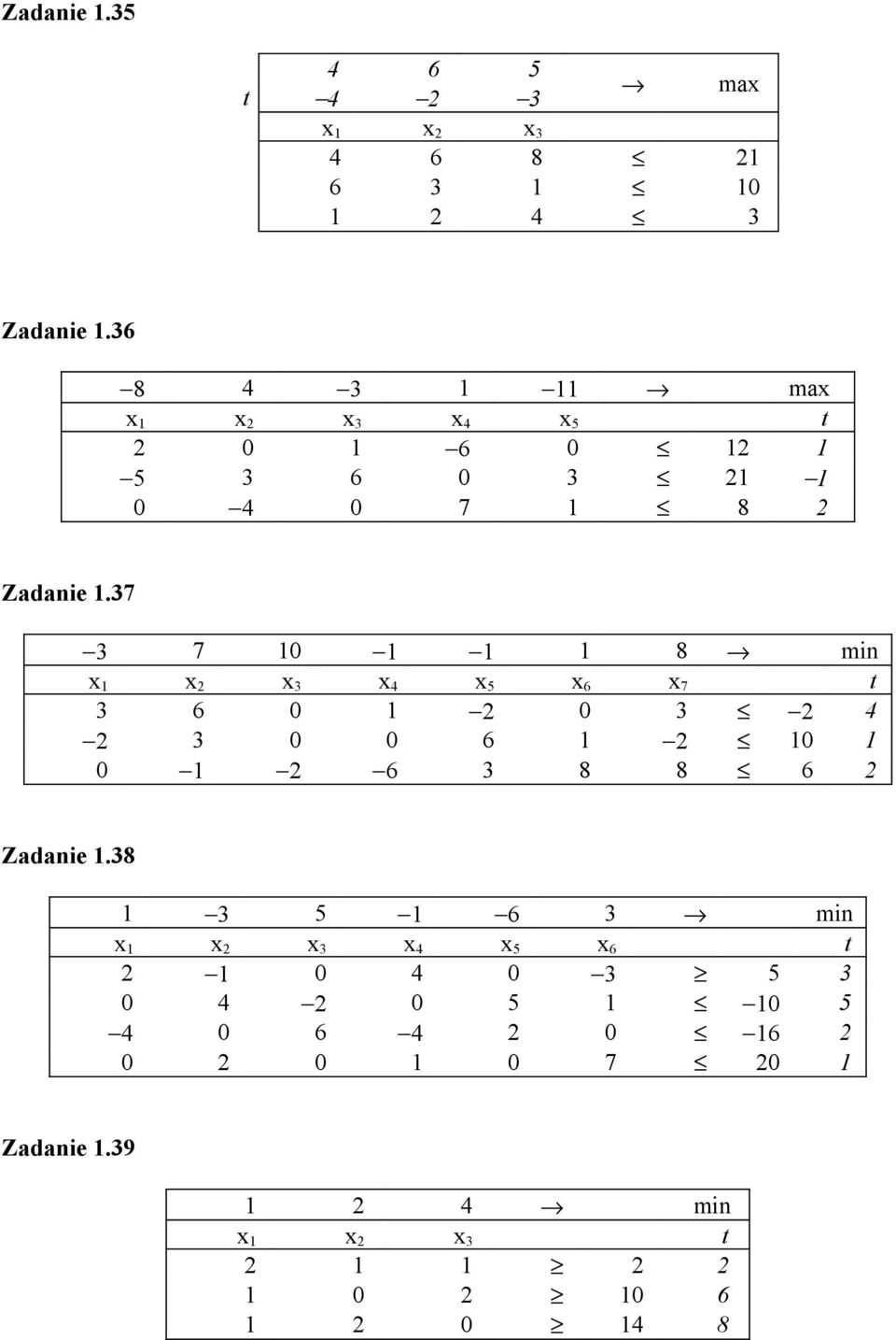 37 3 7 10 1 1 1 8 min x 4 x 5 x 6 x 7 t 3 6 0 1 2 0 3 2 4 2 3 0 0 6 1 2 10 1 0 1 2 6 3 8 8 6 2 Zadanie