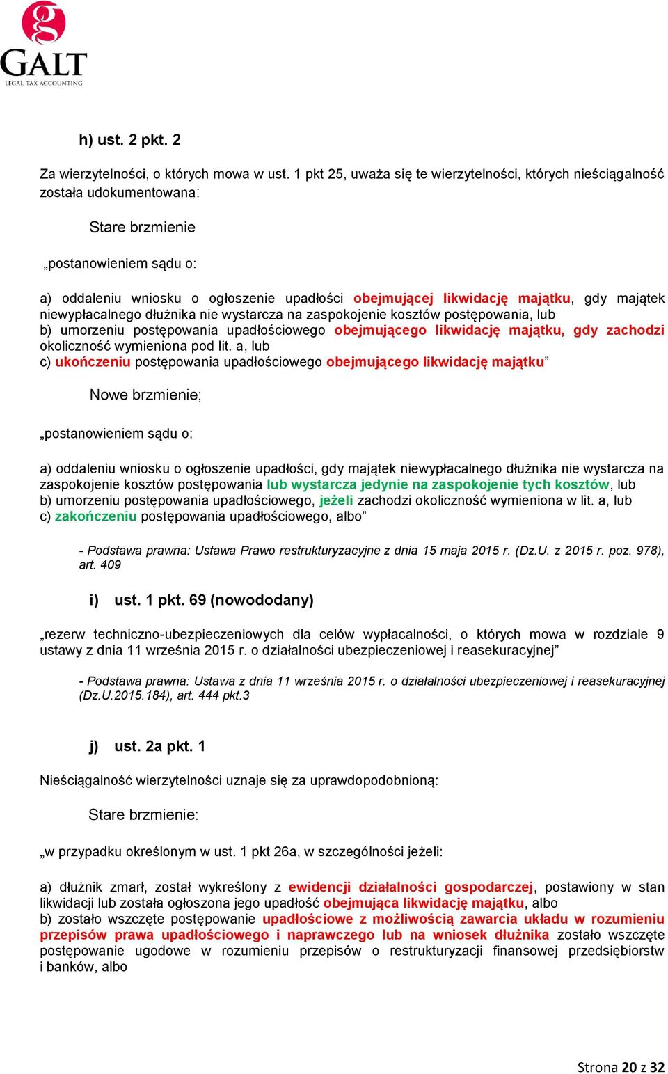 majątku, gdy majątek niewypłacalnego dłużnika nie wystarcza na zaspokojenie kosztów postępowania, lub b) umorzeniu postępowania upadłościowego obejmującego likwidację majątku, gdy zachodzi