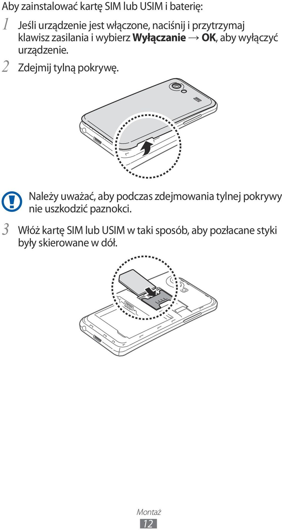 Zdejmij tylną pokrywę.