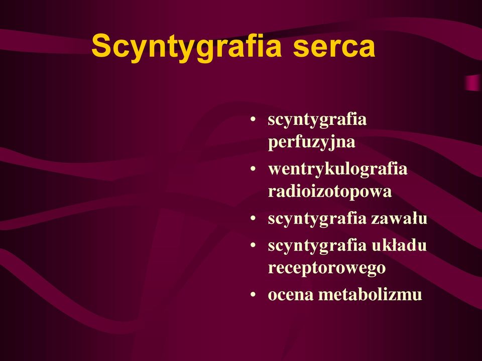 radioizotopowa scyntygrafia zawału