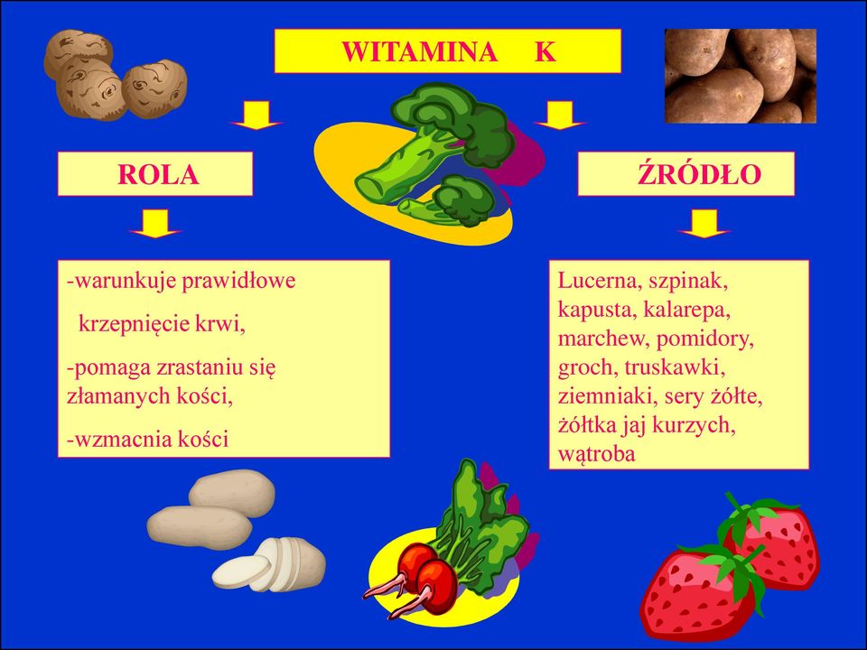 Lucerna, szpinak, kapusta, kalarepa, marchew, pomidory,