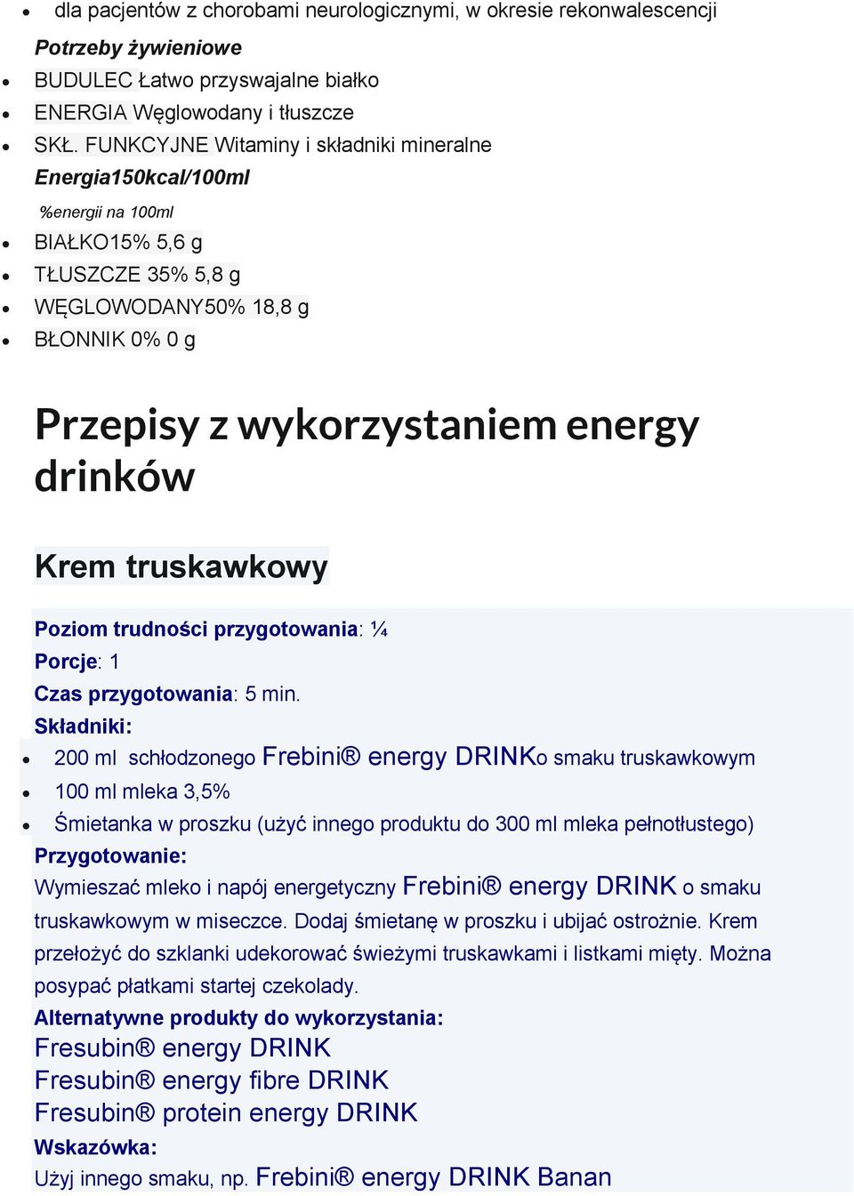 truskawkowy Czas przygotowania: 5 min.