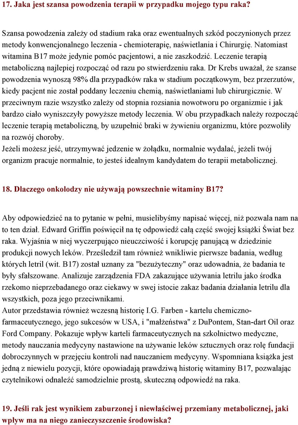 Zastosowanie Amigdaliny W Metabolicznym Leczeniu Raka Dr