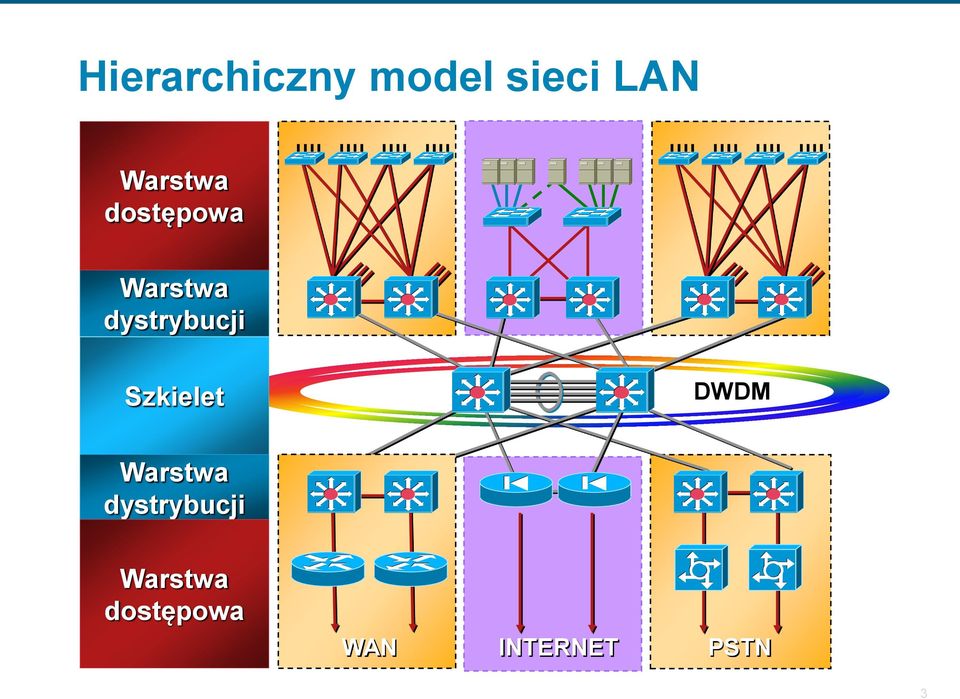dystrybucji Szkielet DWDM Warstwa
