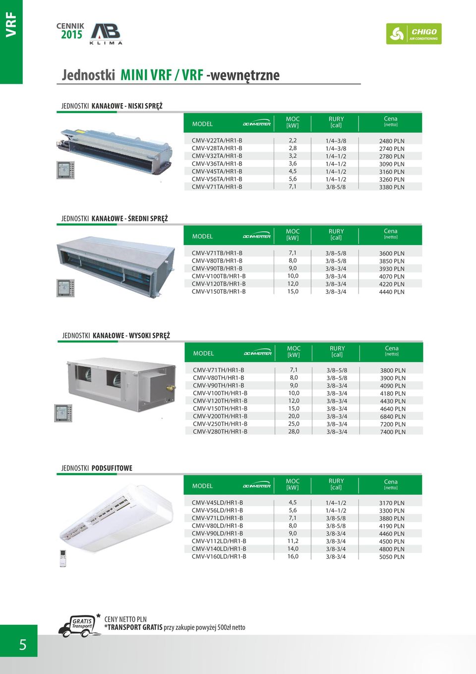 CMV-V100TB/HR1-B CMV-V120TB/HR1-B CMV-V150TB/HR1-B 7,1 8,0 9,0 10,0 12,0 15,0 3/8 5/8 3/8 5/8 3600 PLN 3850 PLN 3930 PLN 4070 PLN 4220 PLN 4440 PLN JEDNOSTKI KANAŁOWE - WYSOKI SPRĘŻ CMV-V71TH/HR1-B