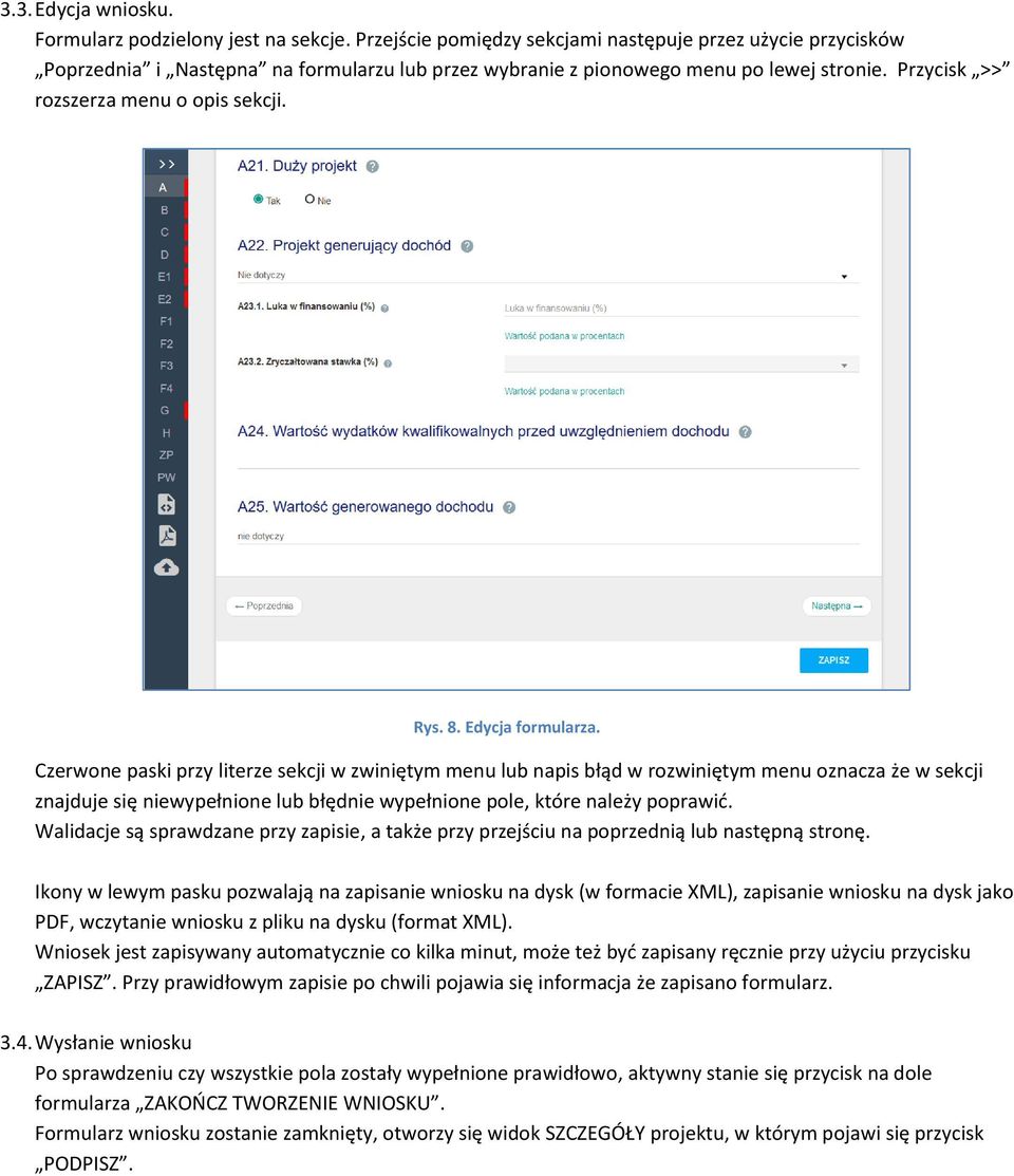 8. Edycja formularza.