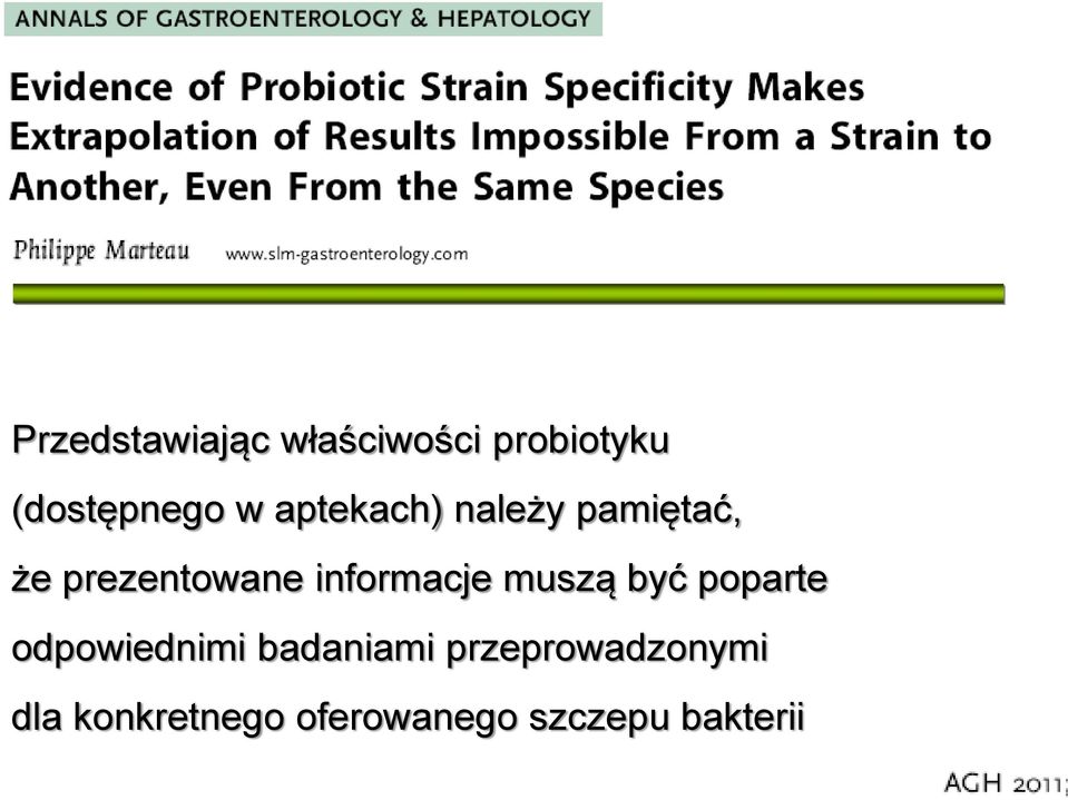 informacje muszą być poparte odpowiednimi badaniami
