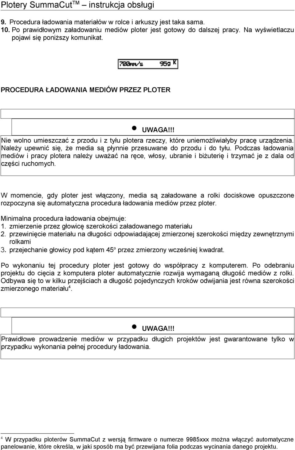 INSTRUKCJA OBSŁUGI PLOTERÓW TNĄCYCH SUMMACUT TM D60, D60 SE D60 FX, D60 FX  SE D120, D120 SE D140 SE D160 SE oraz najnowszej serii Pharos - PDF Darmowe  pobieranie