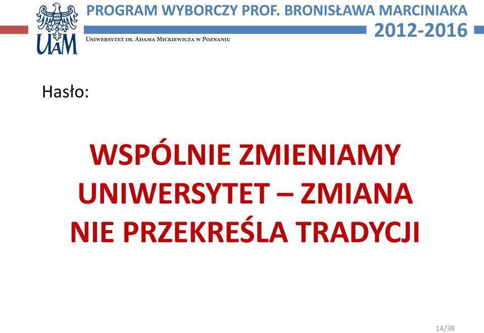 UNIWERSYTET ZMIANA