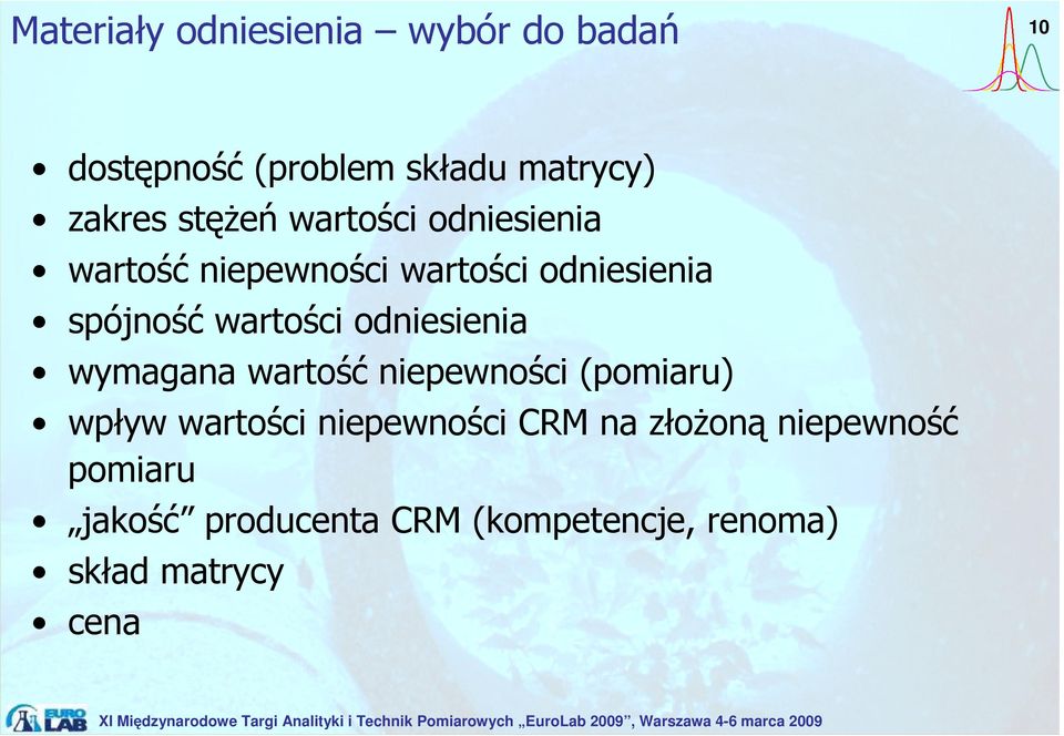 wartości odniesienia wymagana wartość niepewności (pomiaru) wpływ wartości