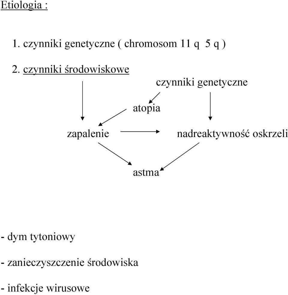 czynniki środowiskowe czynniki genetyczne atopia