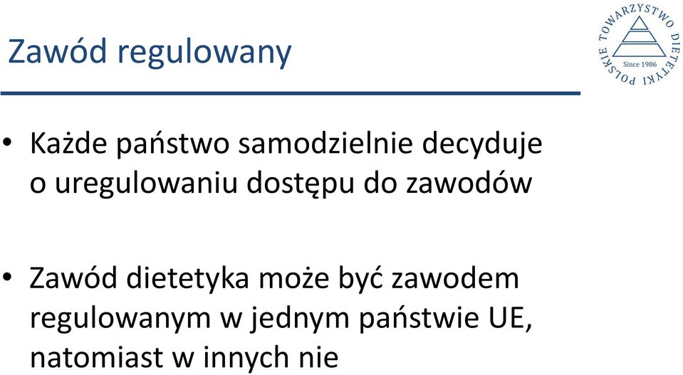 Zawód dietetyka może być zawodem