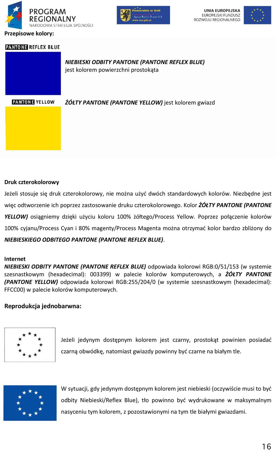 Kolor ŻÓŁTY PANTONE (PANTONE YELLOW) osiągniemy dzięki użyciu koloru 100% żółtego/process Yellow.