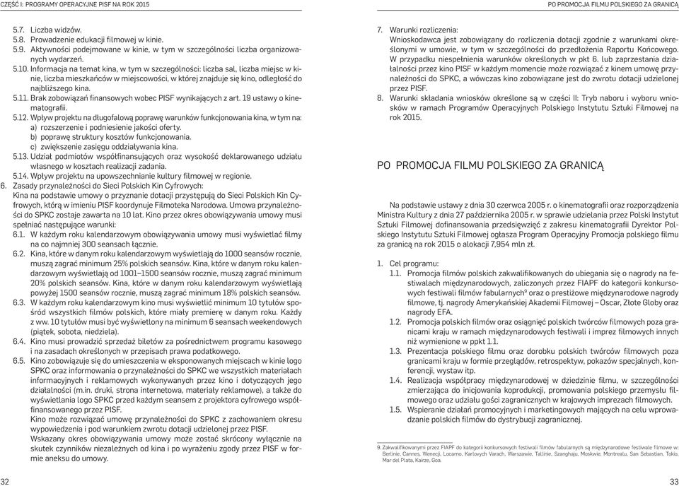 11 Brak zobowiązań finansowych wobec PISF wynikających z art. 19 ustawy o kinematografii. 5.12.