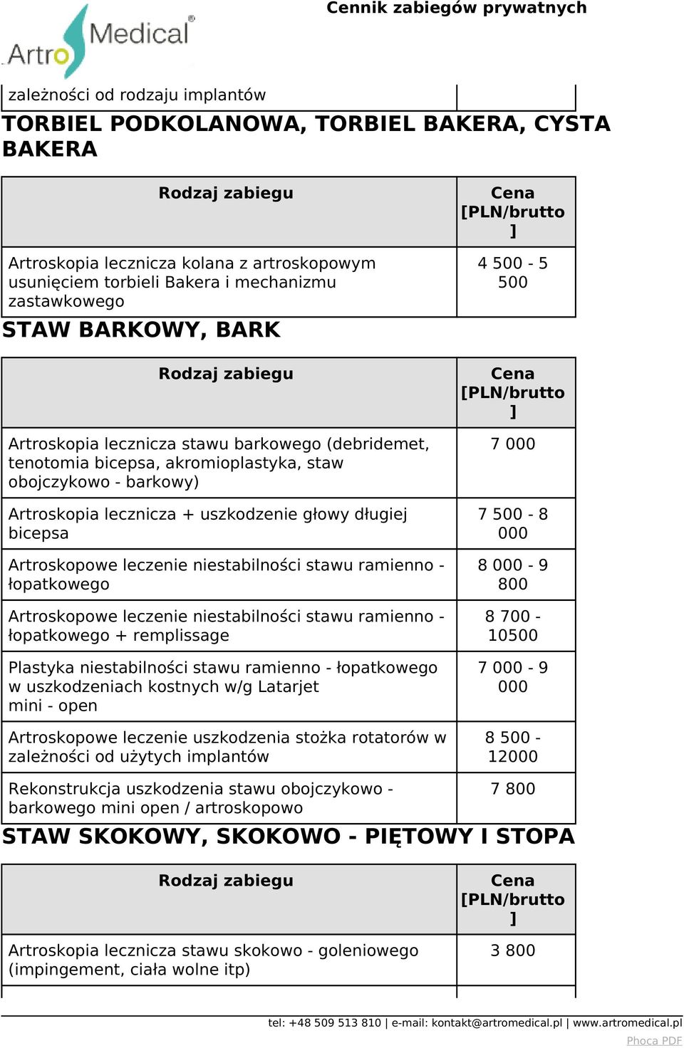 niestabilności stawu ramienno - łopatkowego Artroskopowe leczenie niestabilności stawu ramienno - łopatkowego + remplissage Plastyka niestabilności stawu ramienno - łopatkowego w uszkodzeniach