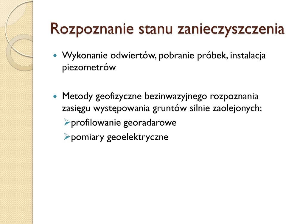 bezinwazyjnego rozpoznania zasięgu występowania gruntów