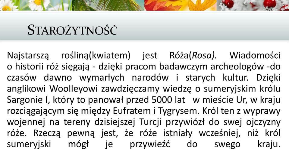 Dzięki anglikowi Woolleyowi zawdzięczamy wiedzę o sumeryjskim królu Sargonie I, który to panował przed 5000 lat w mieście Ur, w kraju