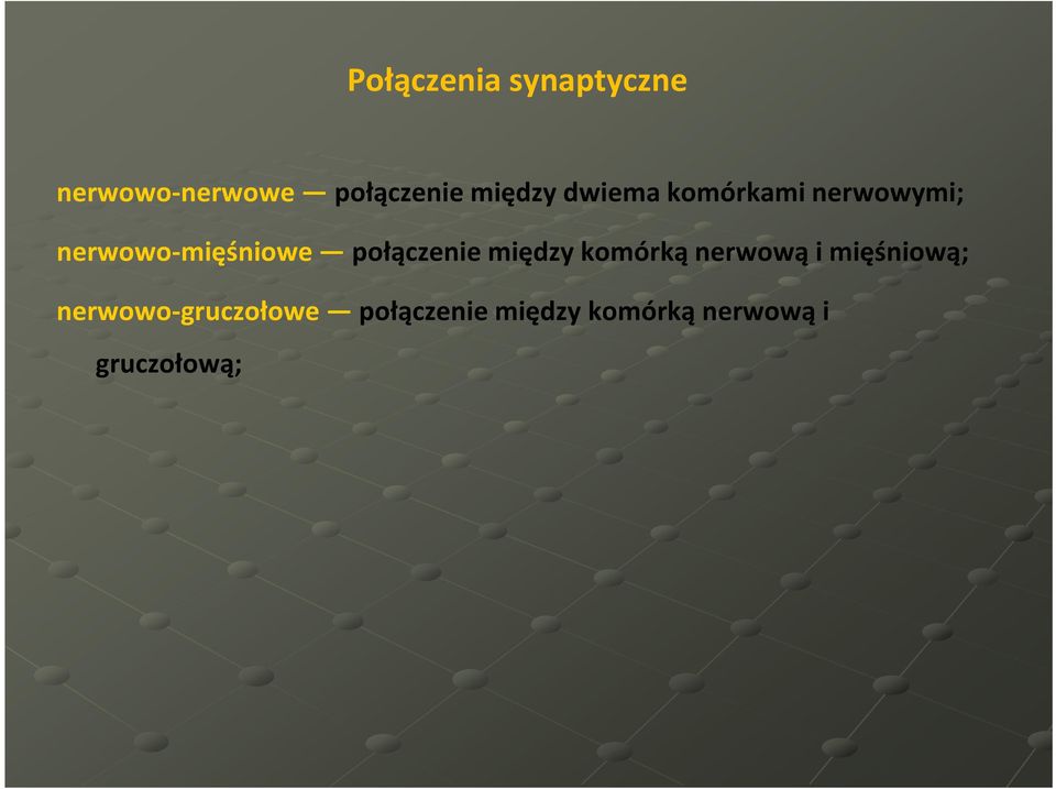 połączenie między komórką nerwową i mięśniową;