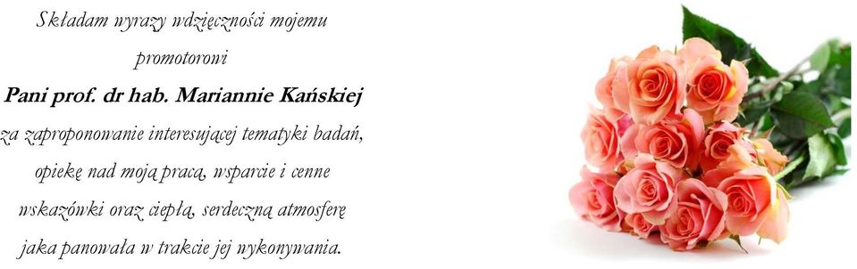 Mariannie Kańskiej za zaproponowanie interesującej tematyki