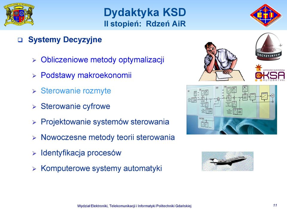 sterowania Nowoczesne metody teorii sterowania Identyfikacja procesów Komputerowe