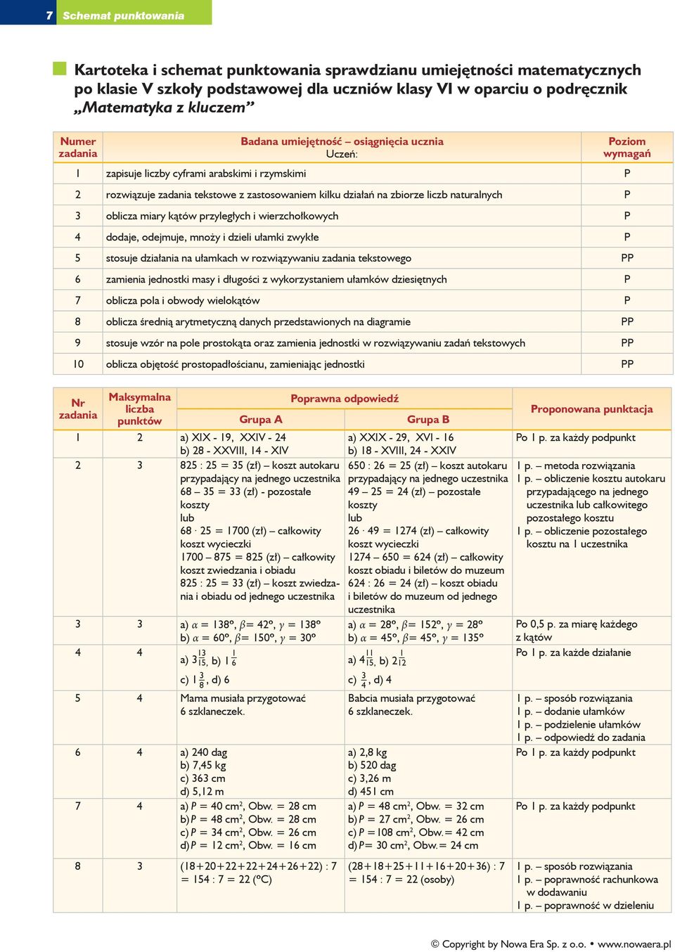 naturalnych P 3 oblicza miary kątów przyległych i wierzchołkowych P 4 dodaje, odejmuje, mnoży i dzieli ułamki zwykłe P 5 stosuje działania na ułamkach w rozwiązywaniu zadania tekstowego PP 6 zamienia