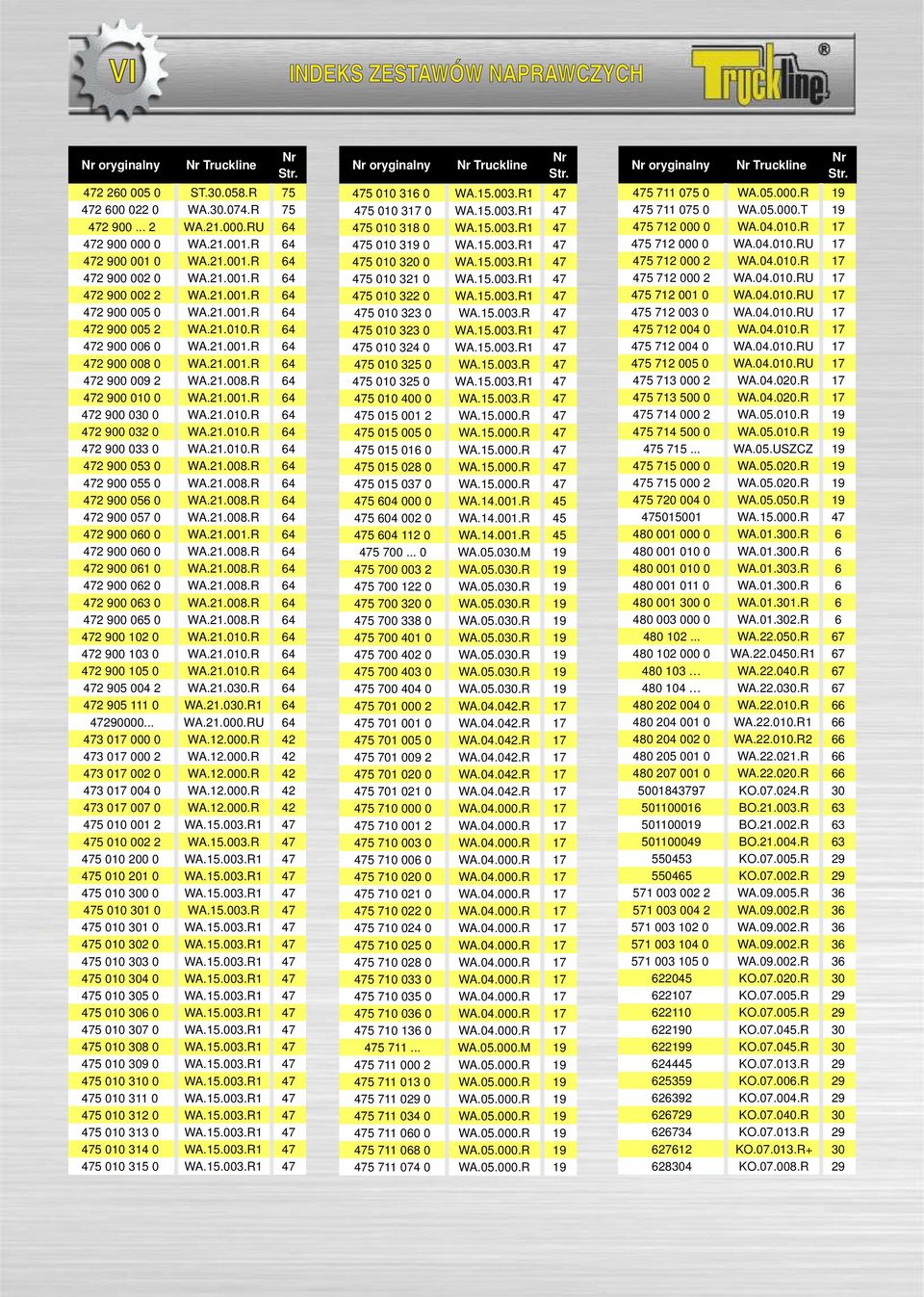 21.008.R 64 472 900 010 0 WA.21.001.R 64 472 900 030 0 WA.21.010.R 64 472 900 032 0 WA.21.010.R 64 472 900 033 0 WA.21.010.R 64 472 900 053 0 WA.21.008.R 64 472 900 055 0 WA.21.008.R 64 472 900 056 0 WA.