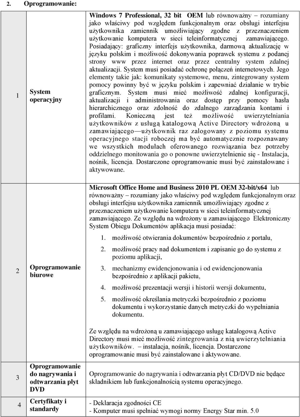 Posiadający: graficzny interfejs użytkownika, darmową aktualizację w języku polskim i możliwość dokonywania poprawek systemu z podanej strony www przez internet oraz przez centralny system zdalnej